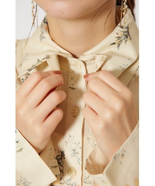 rienda（リエンダ） ブラウス シャツ 2WAYフリルフラワーブラウス 秋服