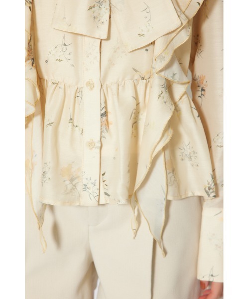 リエンダ（rienda）/2WAYフリルフラワーブラウス rienda（リエンダ） ブラウス シャツ 2WAYフリルフラワーブラウス 秋服