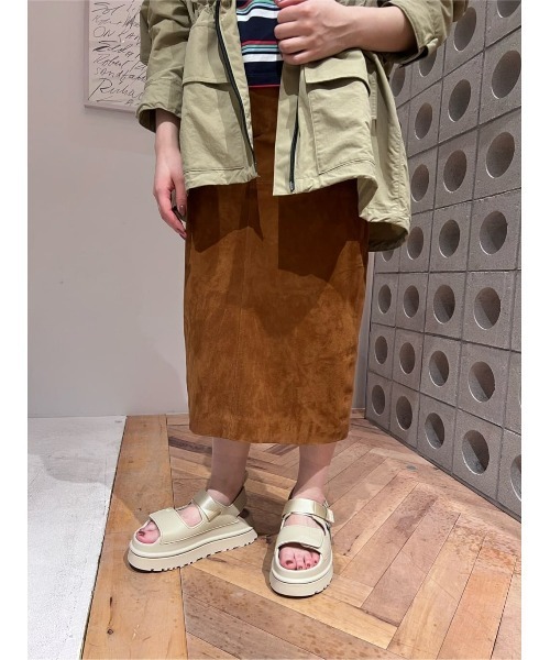 「UGG」 フラットサンダル 8 アイボリー レディース_画像8
