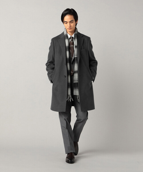 COMME CA DU MODEMEN レザーダブルブレスト　チェスターコート COMME CA DU MODEMEN レザーダブルブレスト チェスターコート