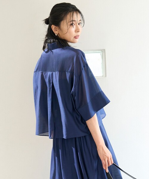 「UNFILO」 半袖シャツ X-LARGE ブルー レディース_画像2