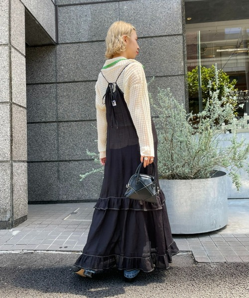 「HELLO.SANFRANCISCO」 キャミソールワンピース FREE グリーン レディース_画像6