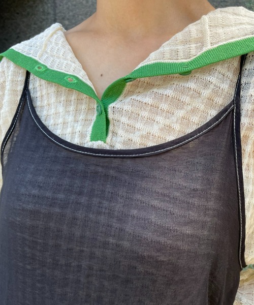 「HELLO.SANFRANCISCO」 キャミソールワンピース FREE グリーン レディース_画像7