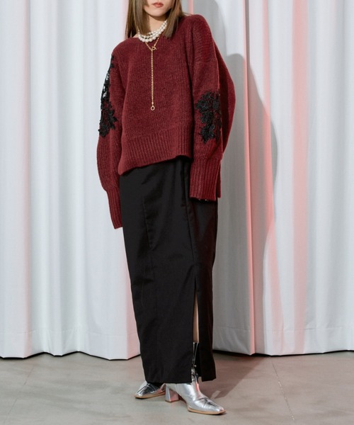 「Ezick」 長袖ニット FREE ブラック レディース_画像2