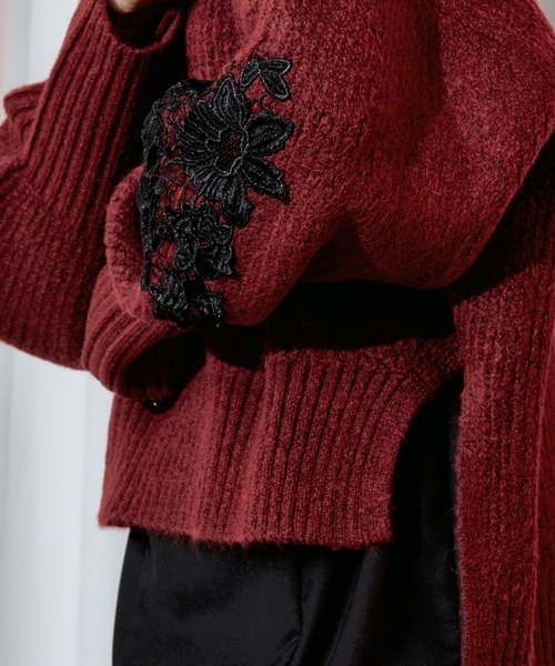 「Ezick」 長袖ニット FREE ブラック レディース_画像4