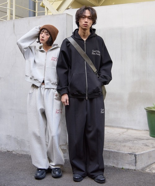 PBLIM ワイドパンツ スウェットパンツ ジャージ 「UNISEX/セットアップ
