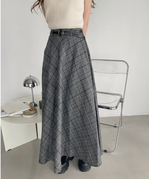 「Ada.」 フレアスカート S グレー レディース_画像3