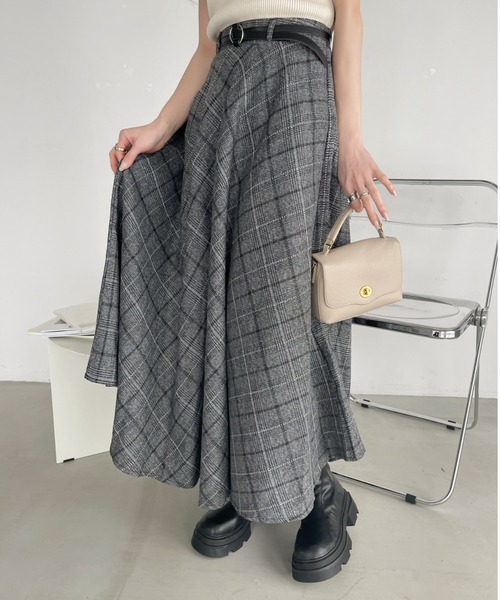 「Ada.」 フレアスカート S グレー レディース_画像4