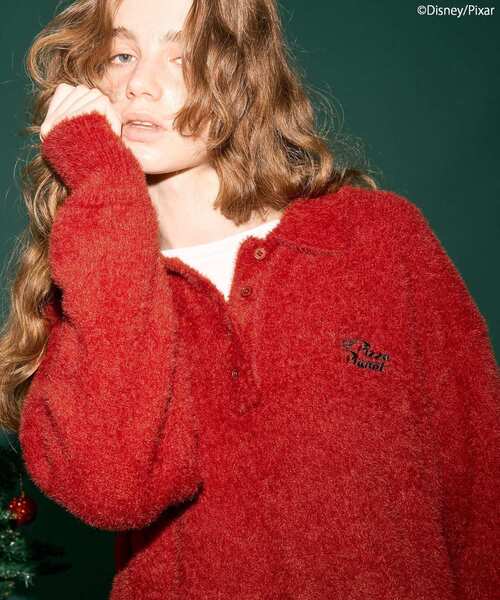 Disney（ディズニー） ニット セーター 「PIZZA PLANET」衿付きニット