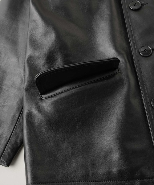 革ジャン ライダース Schott/別注 LEATHER CAR COAT メンズの画像