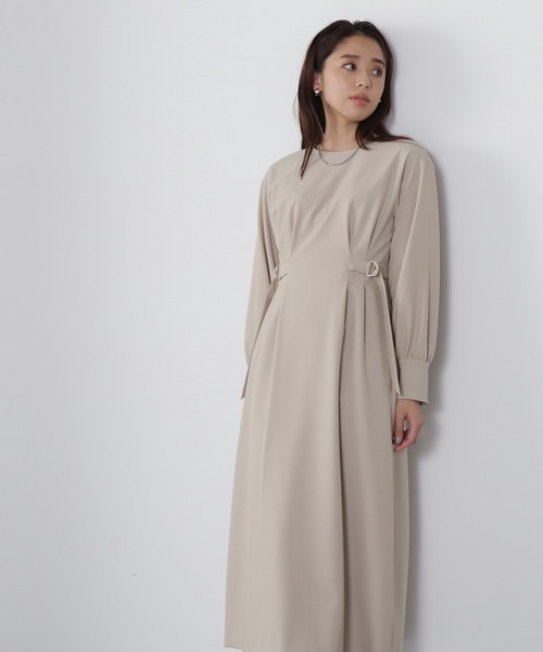 「NATURAL BEAUTY BASIC」 長袖ワンピース MEDIUM ベージュ レディース_画像5