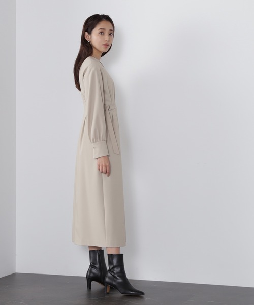 「NATURAL BEAUTY BASIC」 長袖ワンピース MEDIUM ベージュ レディース_画像8