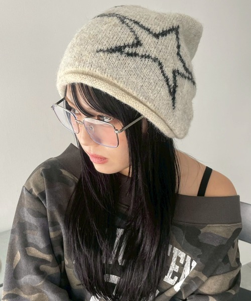 WEGO（ウィゴー） ニット帽 ニットキャップ WEGO/スタージャガード