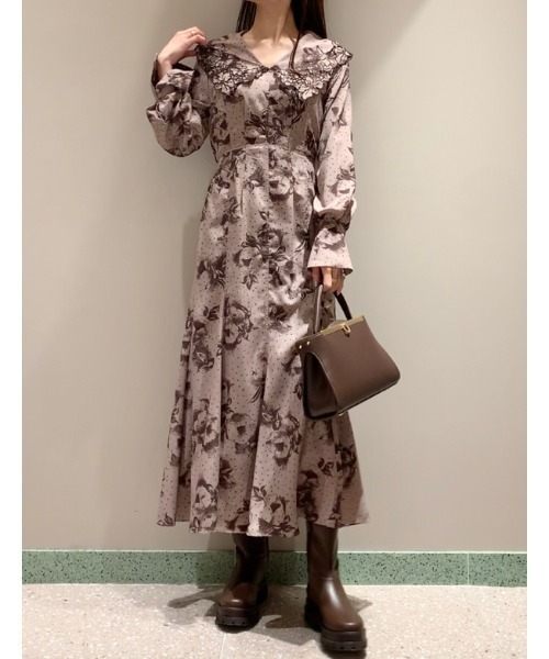 SNIDEL（スナイデル） 長袖ワンピース 00 グリーン レディース