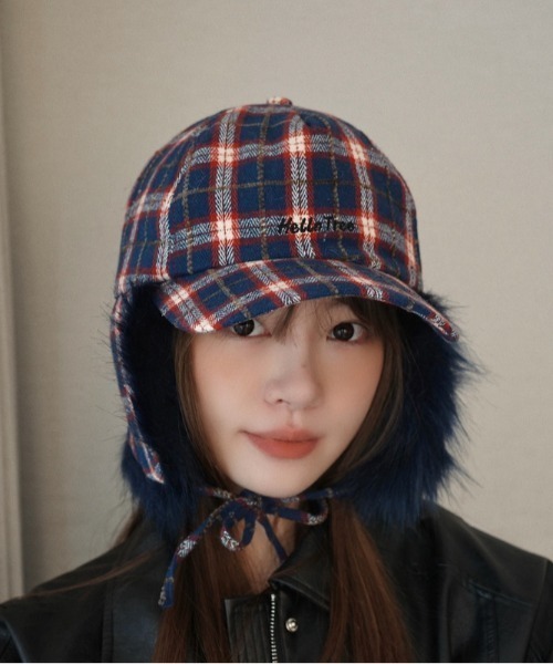 値下げ⭐️NEW ERA チェック柄 フライトキャップ Lサイズ キャップ 帽子 レディース チェック柄フライトキャップ : ZOZOTOWN