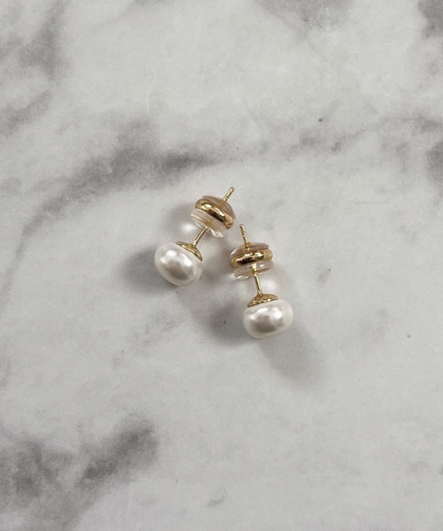 yu-ka ピアス YU-KA:シンプルパールスタッドピアス simple Pearl stud