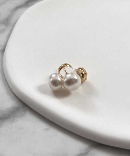yu-ka ピアス YU-KA:シンプルパールスタッドピアス simple Pearl stud