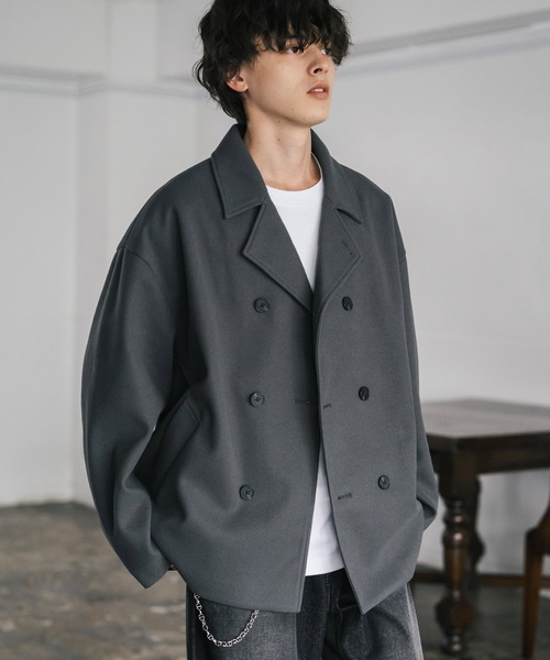 【お値下げ応相談 】 ロートレアモン　ピーコート　サイズ36 Rocky Monroe（ロッキーモンロー） ピーコート L ブラック メンズ