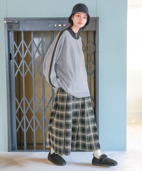 niko and…（ニコアンド） 長袖ニット SHORT オレンジ レディース