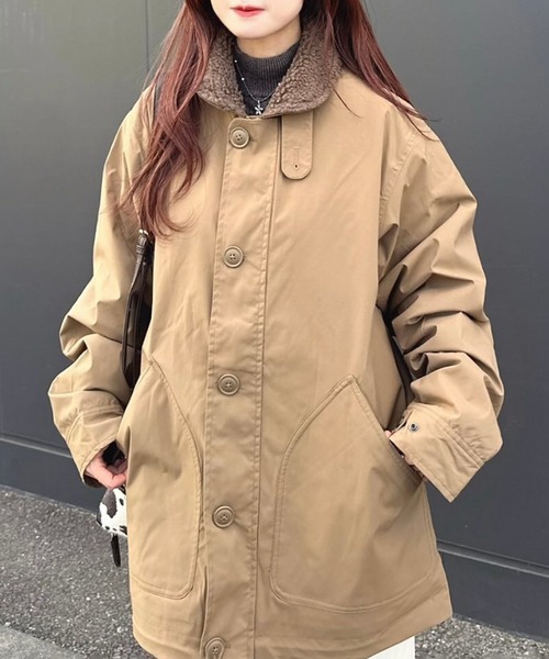 VENCE EXCHANGE ミリタリージャケット モッズコート 襟ボアN-1デッキ