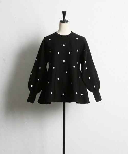 「&. NOSTALGIA」 長袖ニット FREE グレー レディース_画像2