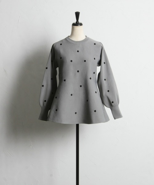 「&. NOSTALGIA」 長袖ニット FREE グレー レディース_画像3