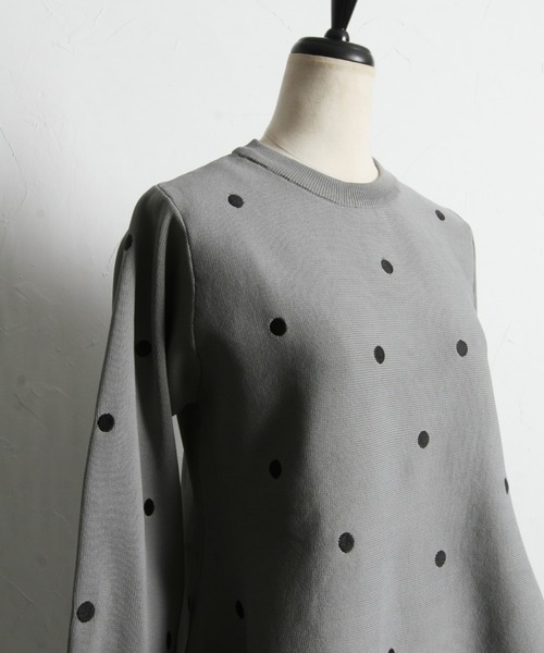 「&. NOSTALGIA」 長袖ニット FREE グレー レディース_画像7