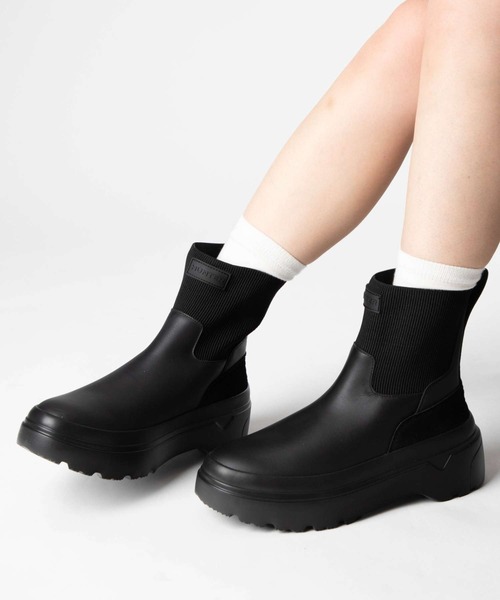 新品未使用HUNTER ブラック 長靴 バックル付き27cm HUNTER（ハンター） 長靴 レインブーツ HUNTER ORIGINAL REFINED