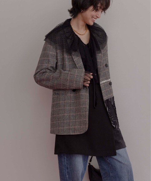 「Eimee Law」 テーラードジャケット FREE グレー レディース_画像4