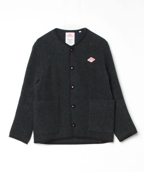 Danton（ダントン） ワンポイントノーカラージャケット 38 ブラック