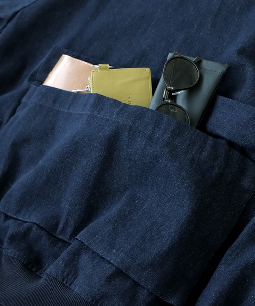 「antiqua」 プルオーバーパーカー FREE インディゴブルー レディース_画像6