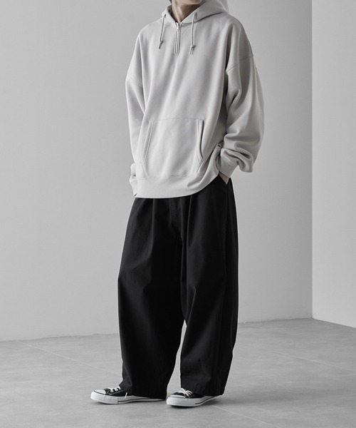 「RUUBON」 プルオーバーパーカー M ライトグレー メンズ_画像9