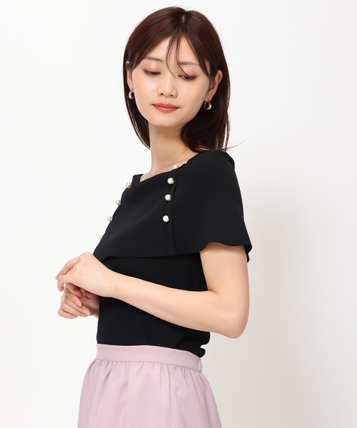 「MISCH MASCH」 ノースリーブニット フリ- ピンク レディース_画像6