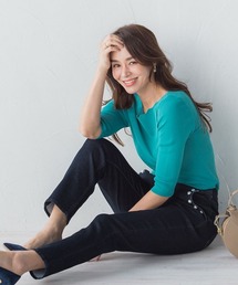 「Viaggio Blu」 スキニーパンツ SS ネイビー レディースの画像4