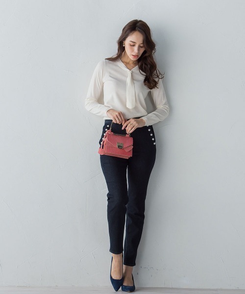 「Viaggio Blu」 スキニーパンツ SS ネイビー レディースの画像7