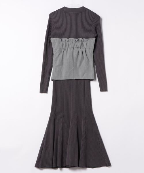 「LAGUNAMOON」 ニットワンピース SMALL チャコールグレー レディース_画像2