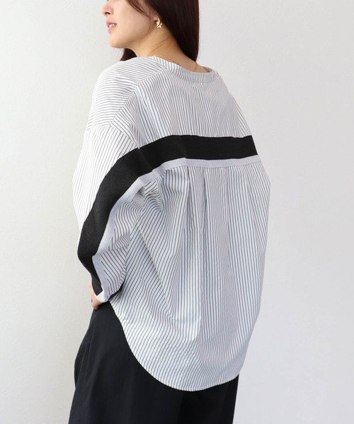 ブラウス シャツ バックヨークテープブラウス レディース | Three Four Time | 05