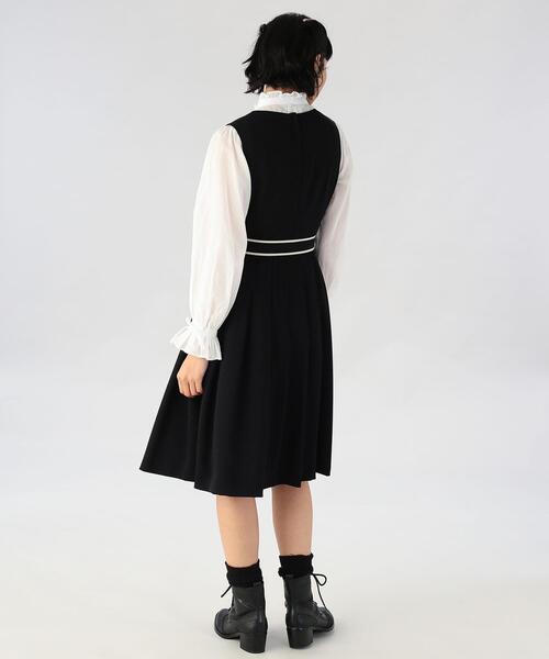 To b. by agnes 「To b.」 ノースリーブワンピース 38 ブラック 