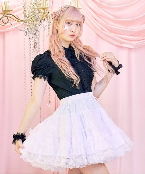 BODYLINE スカート ミディ丈ボリューミーレースパニエ : ZOZOTOWN