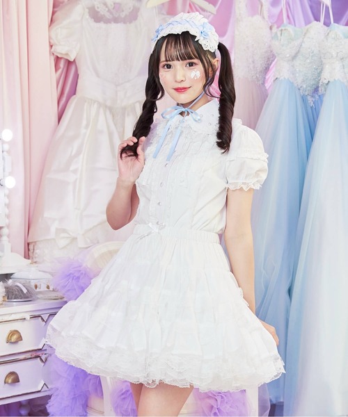 BODYLINE スカート ミディ丈ボリューミーレースパニエ : ZOZOTOWN