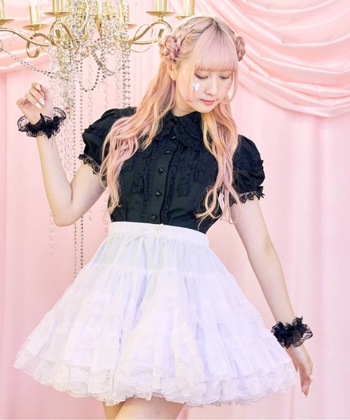 BODYLINE スカート ミディ丈ボリューミーレースパニエ : ZOZOTOWN