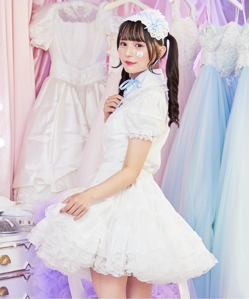 BODYLINE スカート ミディ丈ボリューミーレースパニエ : ZOZOTOWN