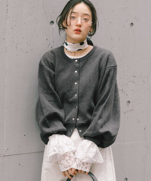 RAGEBLUE（レイジブルー） カーディガン 「Bloomy Yarn Knit」コットン