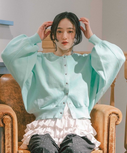 RAGEBLUE（レイジブルー） カーディガン 「Bloomy Yarn Knit」コットン