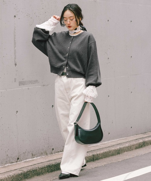 RAGEBLUE（レイジブルー） カーディガン 「Bloomy Yarn Knit」コットン
