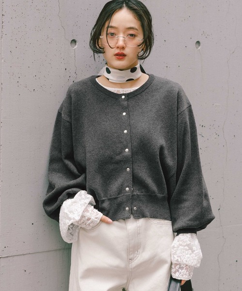 RAGEBLUE（レイジブルー） カーディガン 「Bloomy Yarn Knit」コットン