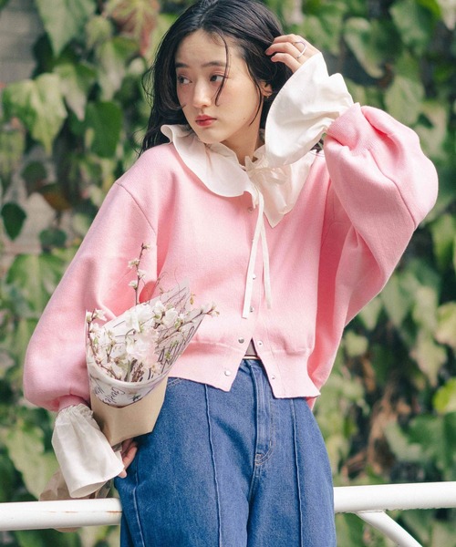 RAGEBLUE（レイジブルー） カーディガン 「Bloomy Yarn Knit」コットン