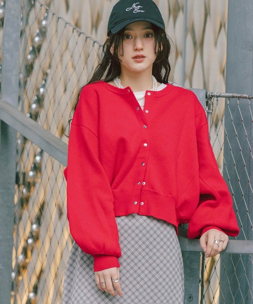 RAGEBLUE（レイジブルー） カーディガン 「Bloomy Yarn Knit」コットン