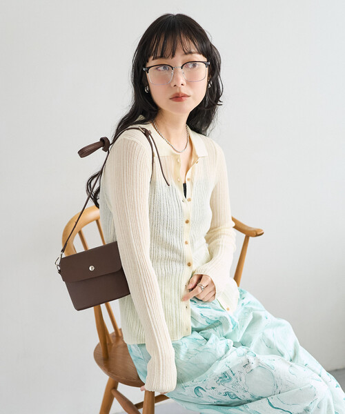 FREAK'S STORE（フリークスストア） カーディガン シアー リブニット