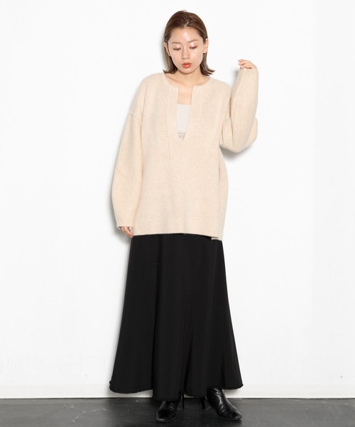 「AMERICAN RAG CIE」 長袖ニット FREE グレー レディース_画像4